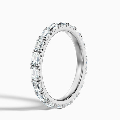 Keziah Emerald Cut Full Eternity Lab Grown Diamond Wedding Band