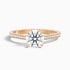 Nyra 3 Carat Round Cut Side Stone Pave Lab Grown Engagement Ring in 18k Rose Gold  DestGlow