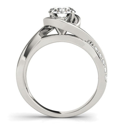 14k White Gold Split Band Round Bypass Diamond Engagement Ring (1 1/8 cttw) by Bids.com
