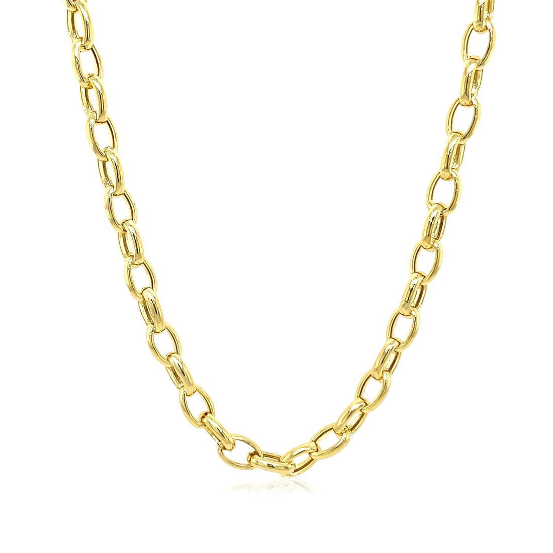 4.6mm 14k Yellow Gold Oval Rolo Chain by Bids.com