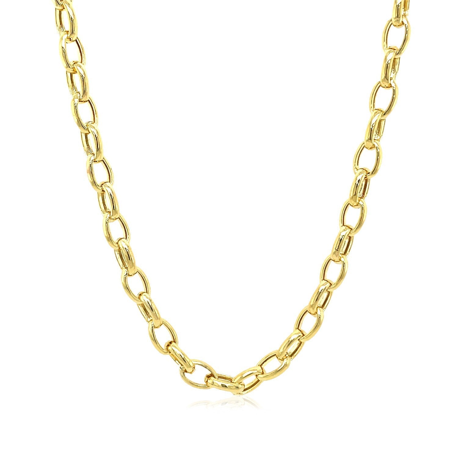4.6mm 14k Yellow Gold Oval Rolo Chain by Bids.com