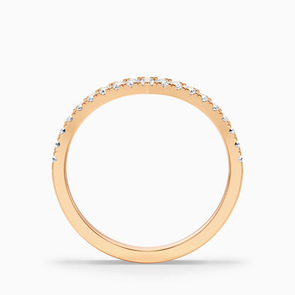 Inara Chevron V Shape Pave Half Eternity Lab Grown Diamond Wedding Band