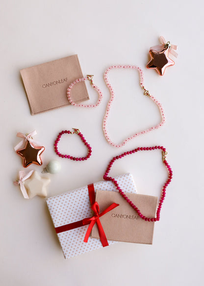 Pink Jade + 14k Gold Filled Toggle || Gemstone Necklace by CanyonLeaf
