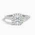 Isa 2 Carat Cushion Cut Halo Pave Lab Grown Engagement Ring in 10k White Gold  DestGlow