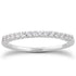14k White Gold Shared Prong Diamond Wedding Ring Band with Airline Gallery by Bids.com