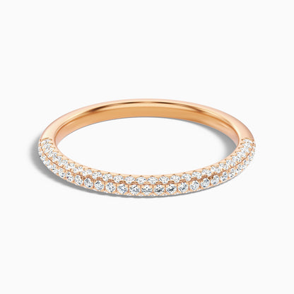 Ottilie Micro Pave Half Eternity Domed Lab Grown Diamond Wedding Band