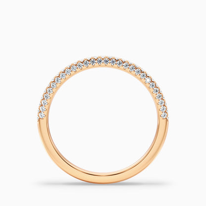 Ottilie Micro Pave Half Eternity Domed Lab Grown Diamond Wedding Band