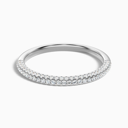 Ottilie Micro Pave Half Eternity Domed Lab Grown Diamond Wedding Band
