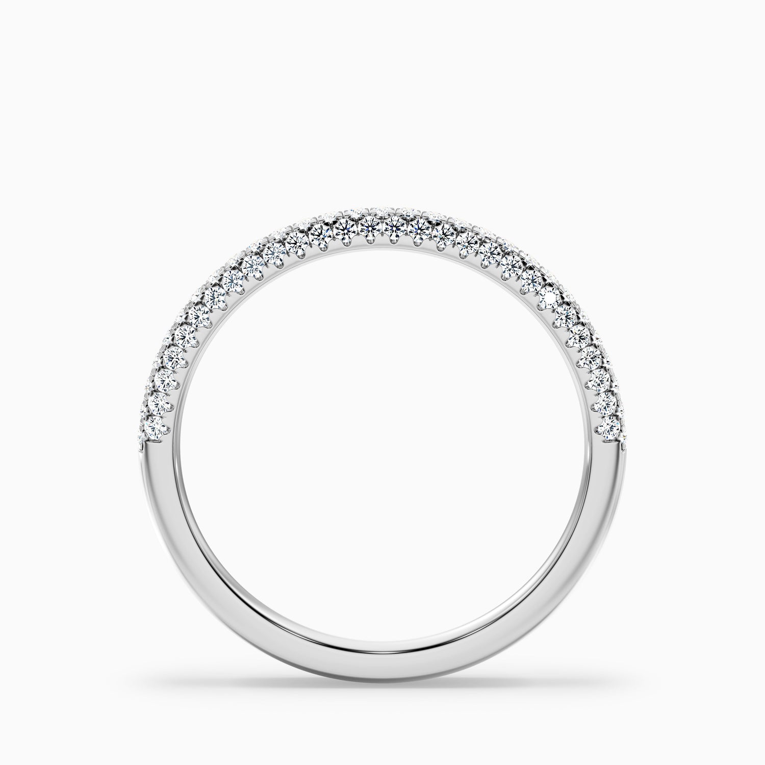 Ottilie Micro Pave Half Eternity Domed Lab Grown Diamond Wedding Band