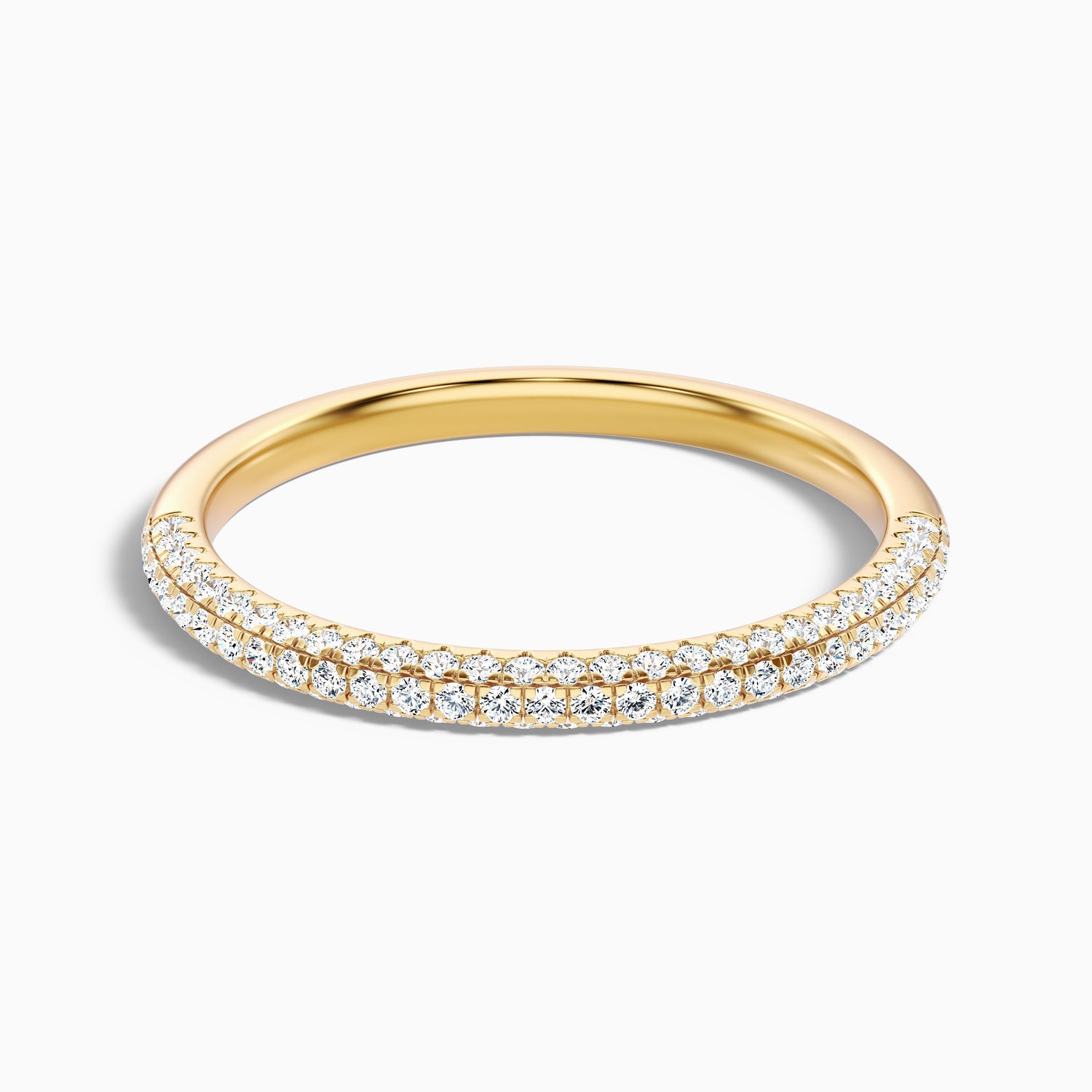 Ottilie Micro Pave Half Eternity Domed Lab Grown Diamond Wedding Band