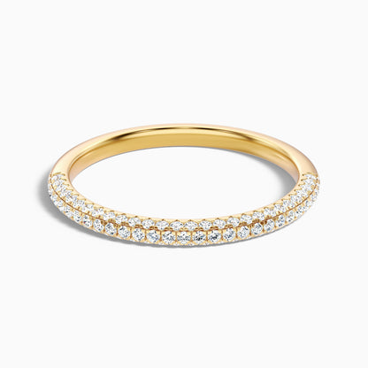 Ottilie Micro Pave Half Eternity Domed Lab Grown Diamond Wedding Band