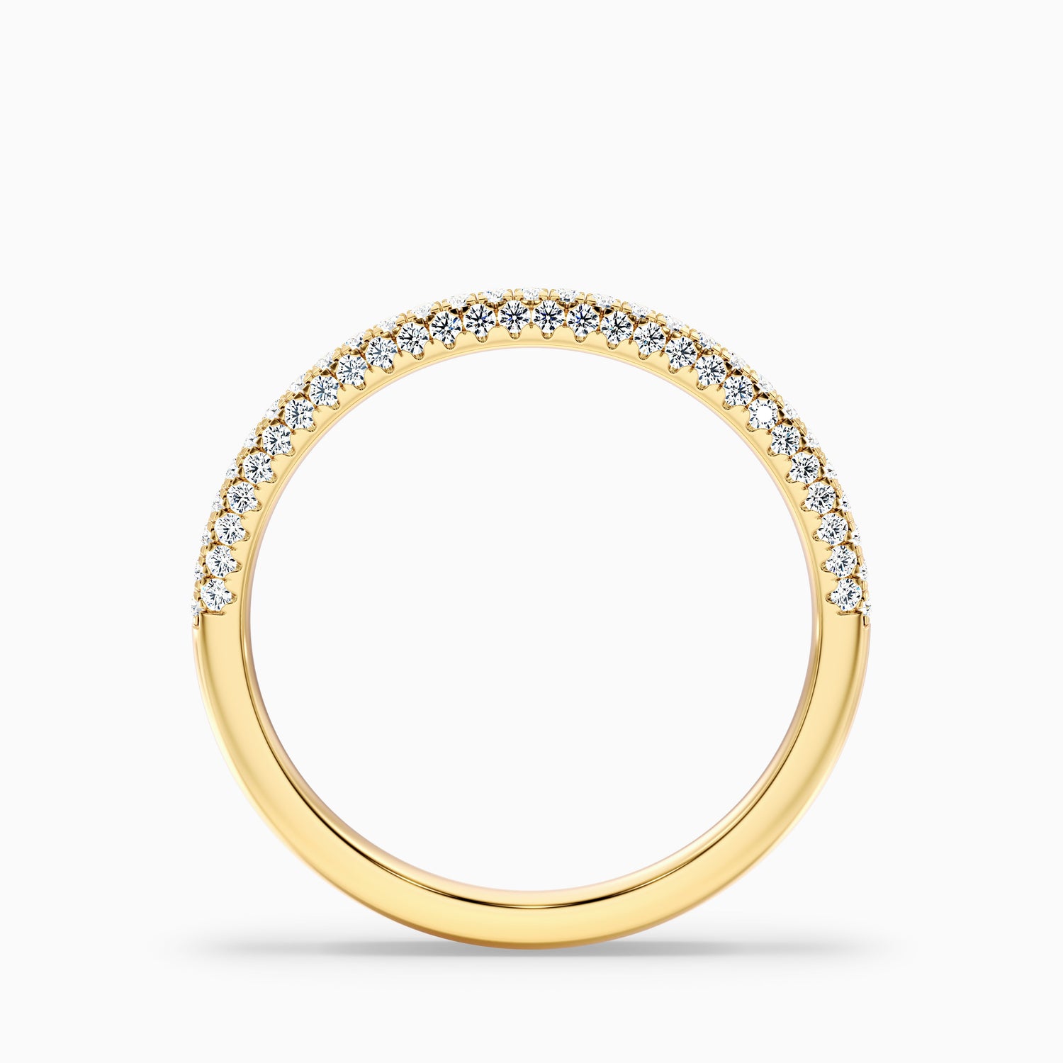 Ottilie Micro Pave Half Eternity Domed Lab Grown Diamond Wedding Band