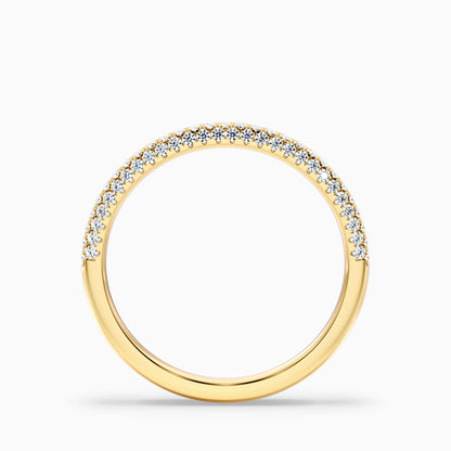 Ottilie Micro Pave Half Eternity Domed Lab Grown Diamond Wedding Band