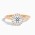 Bela 4.5 Carat Round Halo Lab Grown Engagement Ring in 14k Rose Gold  DestGlow