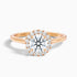 Bela 2.5 Carat Round Halo Lab Grown Engagement Ring in 18k Rose Gold  DestGlow