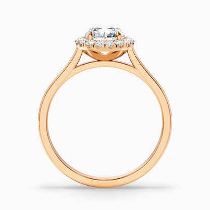 Ember 2.5 Carat Round Halo Pave Moissanite Diamond Ring in 10k Rose Gold
