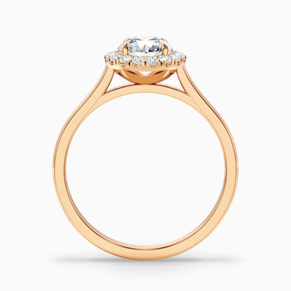 Bela 2.5 Carat Round Halo Lab Grown Engagement Ring in 14k White Gold