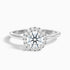 Bela 4.5 Carat Round Halo Lab Grown Engagement Ring in 18k White Gold  DestGlow