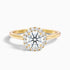 Bela 4.5 Carat Round Halo Lab Grown Engagement Ring in 14k Yellow Gold  DestGlow
