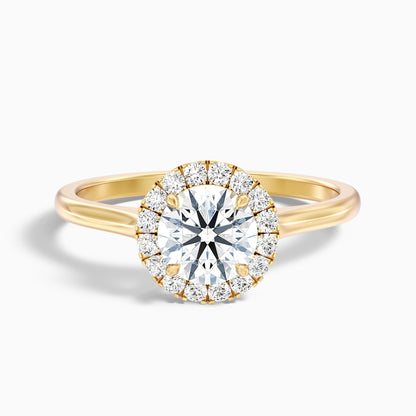 Bela 1.5 Carat Round Halo Lab Grown Engagement Ring in 925 Sterling Silver