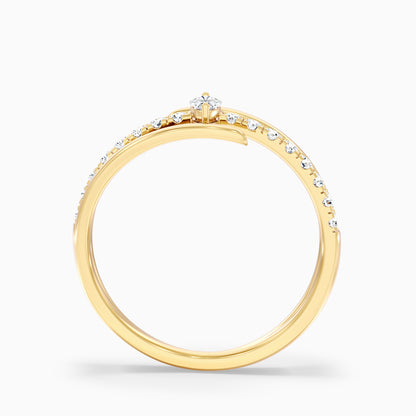 Nivara Marquise Cut Spiral Lab Grown Diamond Wedding Band