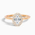 Carol 3 Carat Oval Cut Halo Lab Grown Engagement Ring in 14k Rose Gold  DestGlow