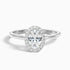 Carol 4 Carat Oval Cut Halo Lab Grown Engagement Ring in 10k White Gold  DestGlow