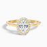 Carol 1.5 Carat Oval Cut Halo Lab Grown Engagement Ring in 14k Yellow Gold  DestGlow