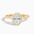 Carol 2.5 Carat Oval Cut Halo Lab Grown Engagement Ring in 10k Yellow Gold  DestGlow