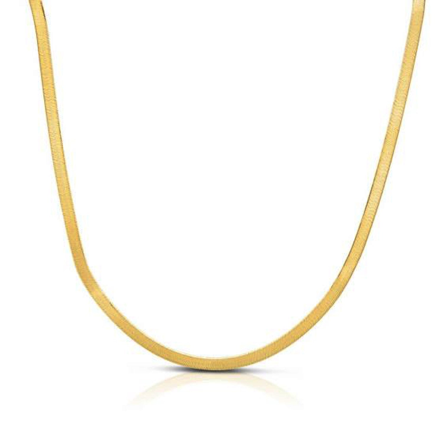 14k Yellow Gold Super Flex Herringbone Chain (1.50 mm)  DestGlow