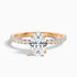 Chase 2.5 Carat Oval Hidden Halo Lab Grown Engagement Ring in 18k Rose Gold  DestGlow