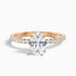 Chase 3 Carat Oval Hidden Halo Lab Grown Engagement Ring in 10k Rose Gold  DestGlow