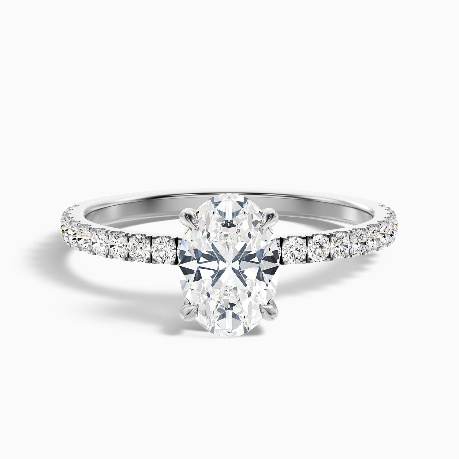 Chase 3.5 Carat Oval Hidden Halo Lab Grown Engagement Ring in 18k Yellow Gold  DestGlow