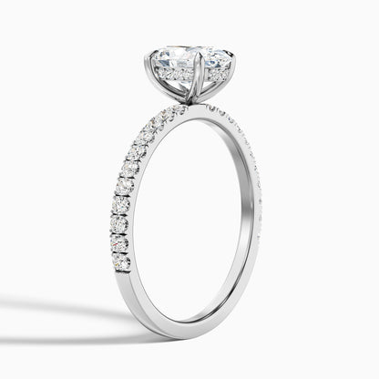 Chase 3.5 Carat Oval Hidden Halo Lab Grown Engagement Ring in 10k Yellow Gold  DestGlow