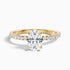 Chase 1.5 Carat Oval Hidden Halo Lab Grown Engagement Ring in 14k Yellow Gold  DestGlow