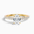 Chase 4.5 Carat Oval Hidden Halo Lab Grown Engagement Ring in 18k Yellow Gold  DestGlow