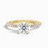 Claire 3.5 Carat Round Hidden Halo Pave Lab Grown Engagement Ring in 18k Yellow Gold  DestGlow