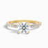 Claire 1 Carat Round Hidden Halo Pave Lab Grown Engagement Ring in 14k Yellow Gold  DestGlow