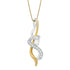 Espira 10K Two-tone Gold 1/5 cttw Diamond Intertwined Swirl Pendant Necklace (J-K, I1-I2) by Bids.com