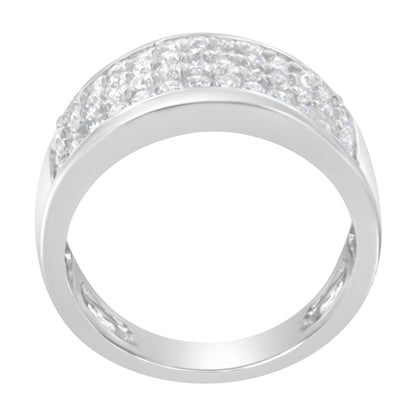 14K White Gold Round Cut Diamond Ring (1.0 Cttw, H-I Color, SI2-I1 Clarity) - Size 6-1/2 by Bids.com