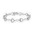 .925 Sterling Silver 1/4 Cttw Round-Cut Diamond Alternating Heart and Leaf Link Bracelet (I-J Color, I3 Clarity) - Size 7.25" by Bids.com