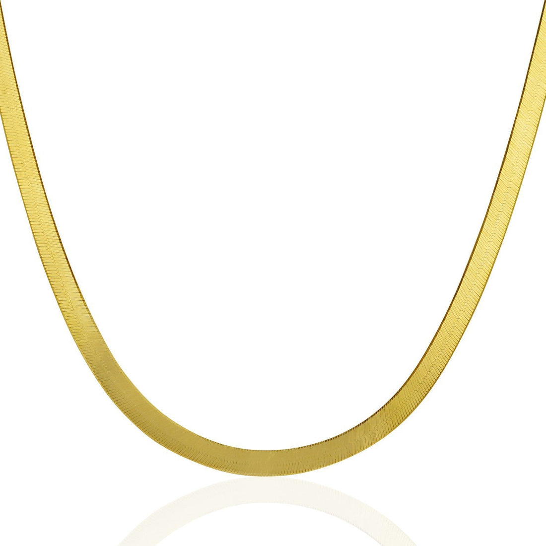5.0mm 14k Yellow Gold Super Flex Herringbone Chain by Bids.com
