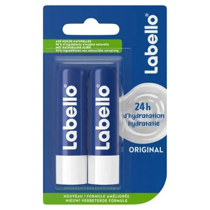 Labello Original Care 24h Hydratation 2x4.8g by Pasteur Pharmacy