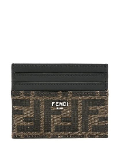 Fendi Men Ff Jacquard Fabric Card Holder by Luosophy