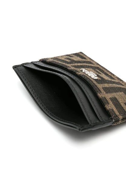 Fendi Men Ff Jacquard Fabric Card Holder by Luosophy