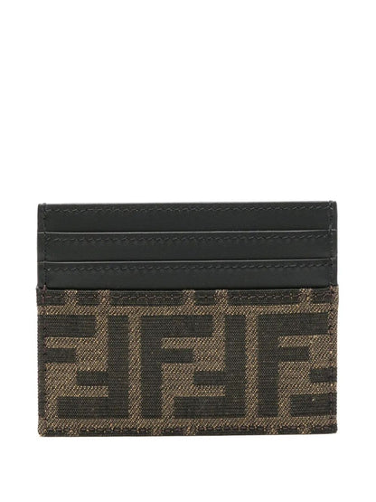 Fendi Men Ff Jacquard Fabric Card Holder by Luosophy