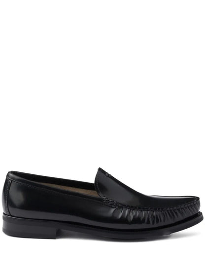 Prada Men Brushed Leather Loafers by Luosophy