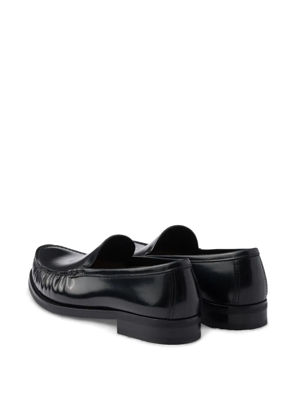 Prada Men Brushed Leather Loafers by Luosophy