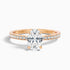 Cora 2 Carat Oval Hidden Halo Pave Lab Grown Engagement Ring in 18k Rose Gold  DestGlow