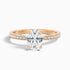Cora 2 Carat Oval Hidden Halo Pave Lab Grown Engagement Ring in 10k Rose Gold  DestGlow
